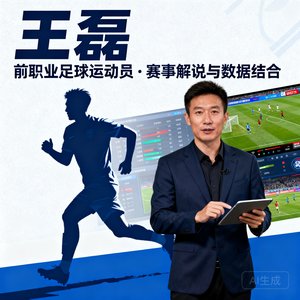 王磊,前职业足球运动员,赛事解说与数据结合